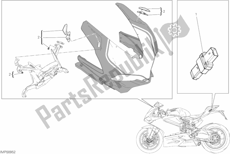 Todas las partes para Accesorios de Ducati Superbike Panigale R USA 1199 2015